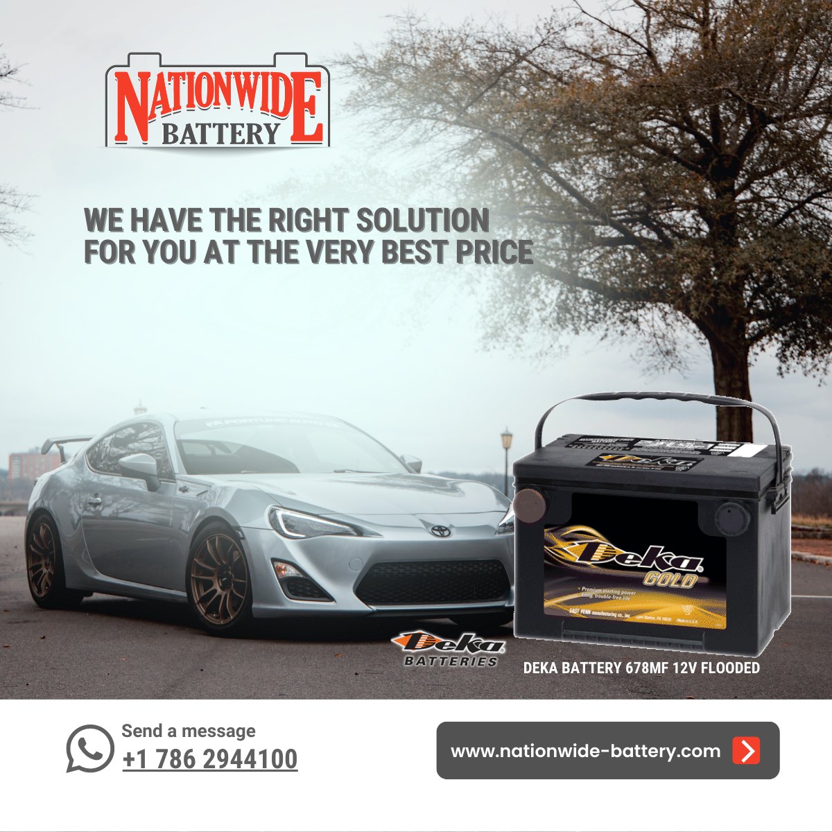 nwbattery's tweet photo. Whether you're going on a long road trip or simply need to replace your old battery, #Dekabattery is the option.
If you need a quick installation, don't hesitate to contact us at
📞+1-954-527-4640.
👉https://t.co/TEKpqPCVpq https://t.co/XMOPaw7iBN