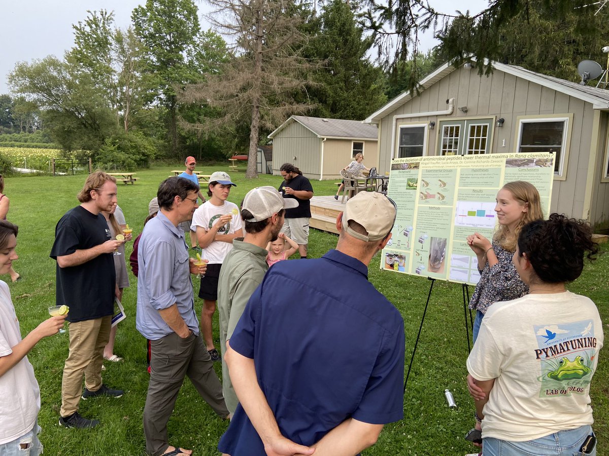 TaylorZallek's tweet photo. Tonight the @PittPymLab Summer Undergraduate Research Program participants presented their findings after nine weeks of hard work!
It’s been a privilege working with them and I’m amazed at what they’ve accomplished! Thank you to all attendees and Nick for the mocktails! https://t.co/JkY7RJT5bQ