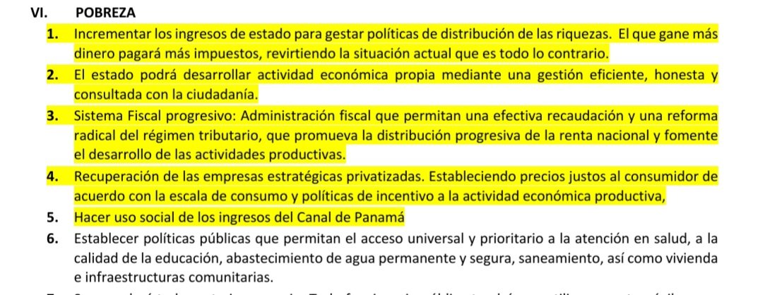 Punto #6 📌 Pobreza:
- Aumentar los ingresos del estado para redistribuir... la riqueza??
- El estado desarrollará actividades económicas mediante gestión eficiente y honesta. Si.
- Nacionalización de empresas... así es. "Expsopiese" 🇻🇪
- Uso "social" de los ingresos del canal