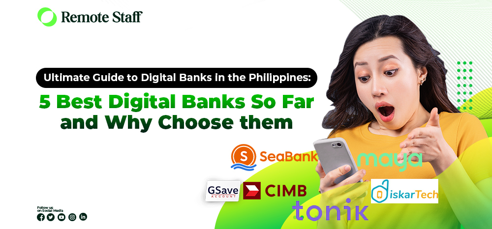 remotestaffph's tweet image. Navigating the world of #DigitalBanking in the Philippines? We've got your back! 💳🌐 

Click the link for a seamless banking experience. Link: buff.ly/3rWed7S 

 #FinTechPH #RemoteWorkLife #DigitalBanksPH