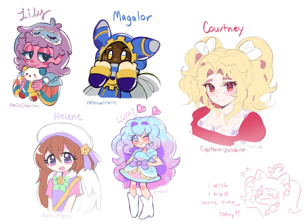 bunch of artfight doodles 🩷