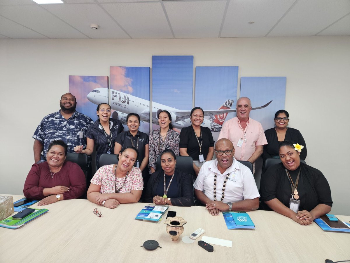 Product update and sharing insights, exchanging ideas with the good people at @FijiAirways thank you for having us over this morning and we @CCCFiji look forward an exciting next few months..