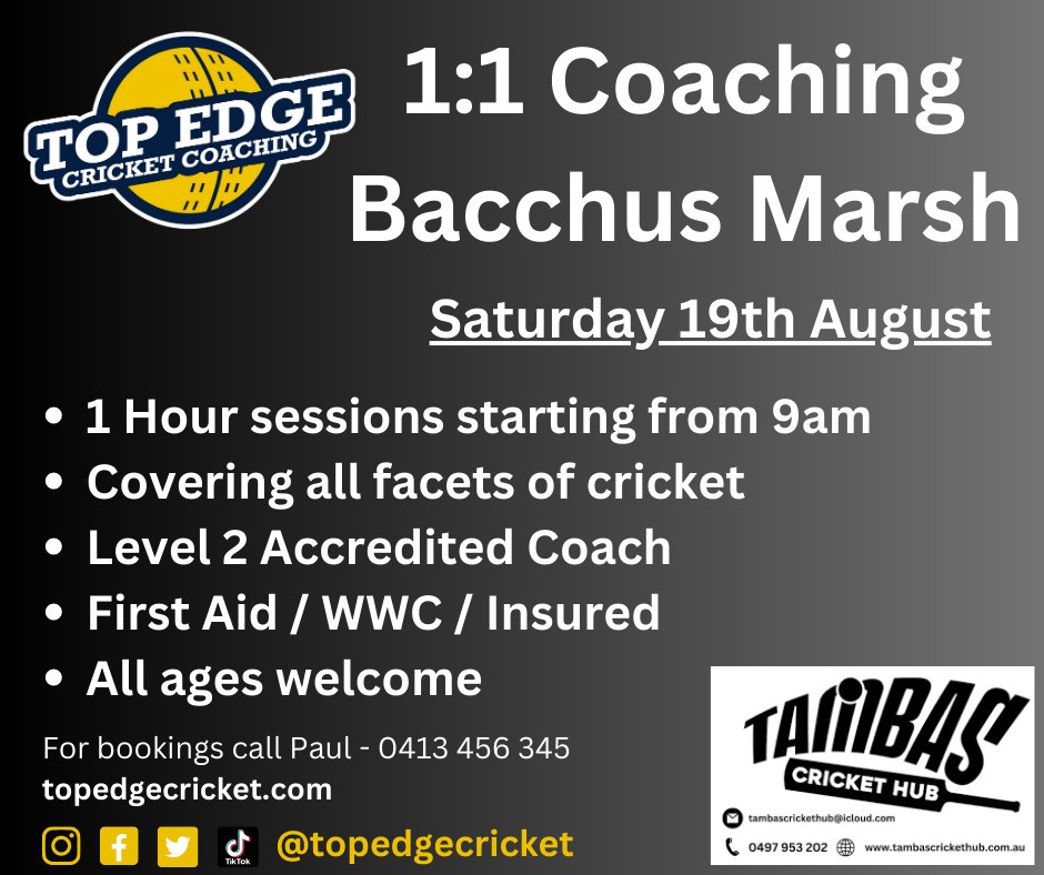 TopEdgeCricket's tweet photo. Get in quick, only 3 spots left! https://t.co/VmaZPJ2JJh