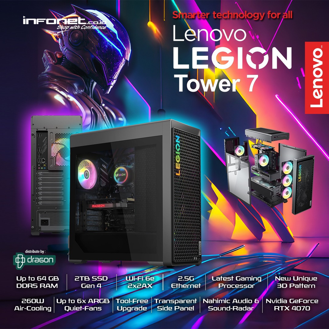 infonetID's tweet photo. INFONERS,
Produk Gaming terbaru dari Lenovo ini keren banget ya,
LENOVO LEGION TOWER 7

Ini yang lagi dicari kalangan para gamers untuk memaksimalkan produktivitas gaming dan lain nya.
More Info, DM minfo ya :)
#Infonet #LENOVO #Gaming #Laptop #LenovoLegion #Nvidia #LegionTower7 https://t.co/oO3BxX0FRb