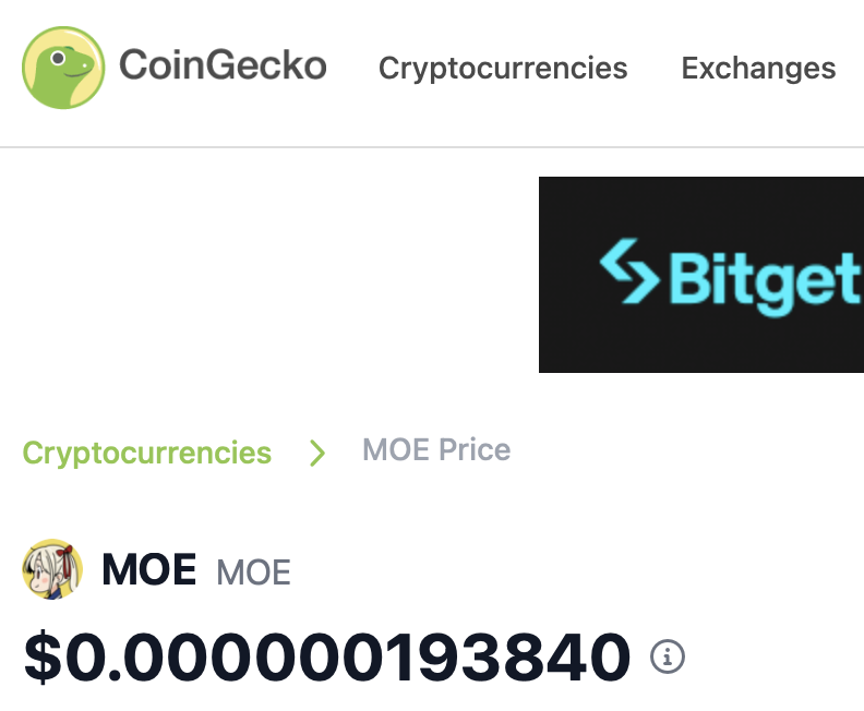 moe_to_the_moon's tweet photo. $MOE Thank you!!! @coingecko https://t.co/WcjzBfhF2G