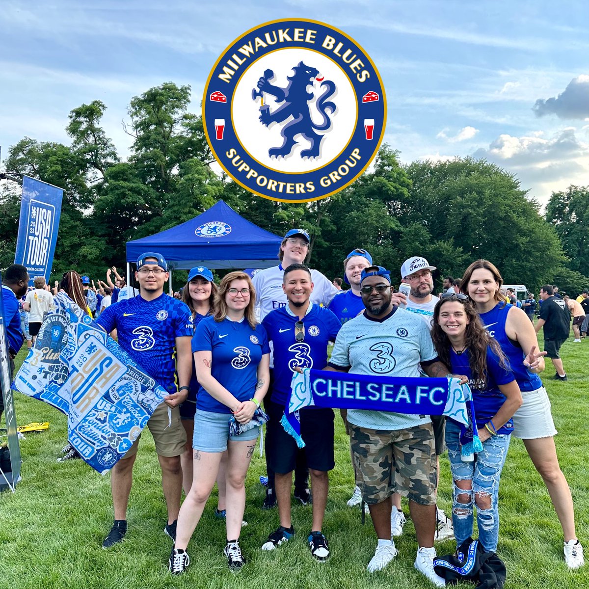 Just a great time with the <a href="/MkeBlues/">Milwaukee Blues 🦁🍺</a> watching our boys in BLUE in Chicago. UP THE CHELS!!! 🦁💙🔵⚽️ <a href="/ChelseaFC/">Chelsea FC</a> <a href="/ChelseaFCinUSA/">Chelsea FC USA</a> <a href="/CFCInAmerica/">Chelsea In America</a> <a href="/Chelsea_Chicago/">Chelsea Chicago</a> #CFC #ChelseaFC