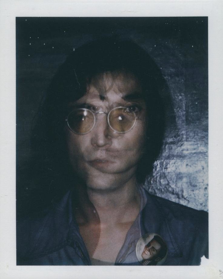 John Lennon and Yoko Ono, double exposure by Andy Warhol