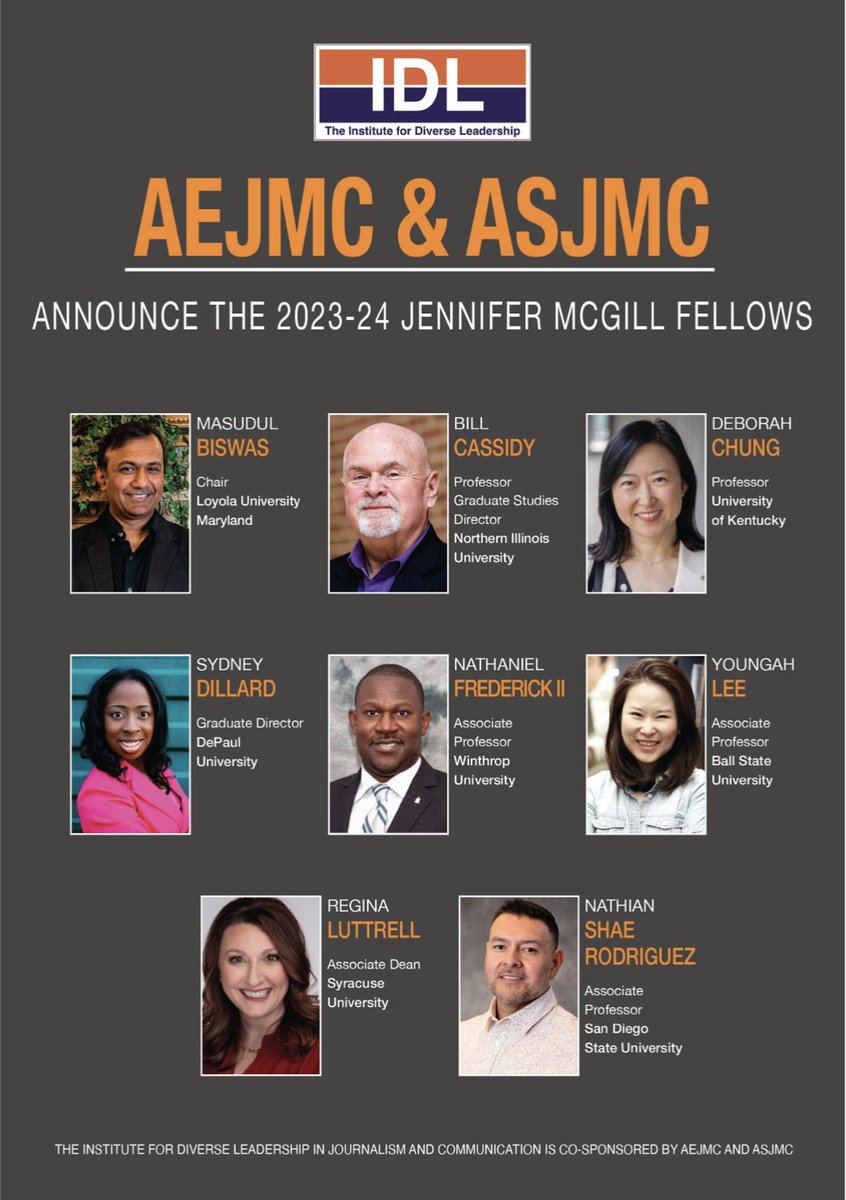In AY 2023-24, I look forward to learning about academic #leadership and what it entails with a great group of academic program leaders, scholars, and educators. #diverseleadership #JMCeducation #aejmc23 @AEJMC @MacAejmc @MassCommGrad @CommPound @LoyolaMaryland