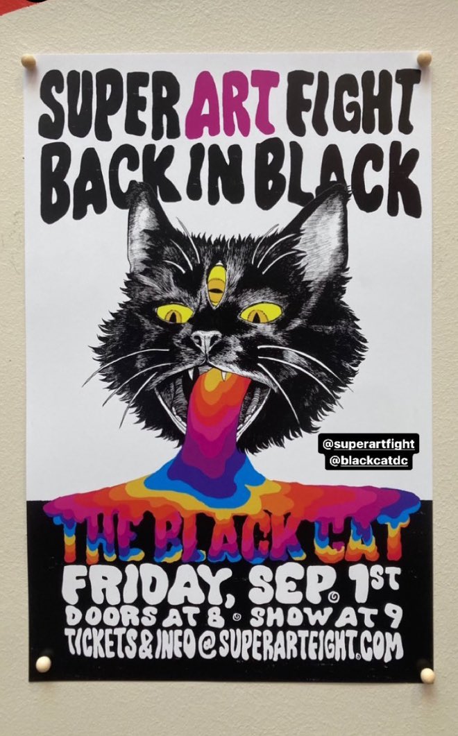 SuperArtFight's tweet photo. THE WORK NEVER STOPS!

Otakon may be over, but our Black Cat show is sooner than you think!

And what better place to kick things off than Fantom Comics!

Thank you for always showing Super Art Fight some love 🫶

Keep an eye out for more 🐈‍⬛👀

#SAFBlackCat #FantomComics https://t.co/gVgr03lla4