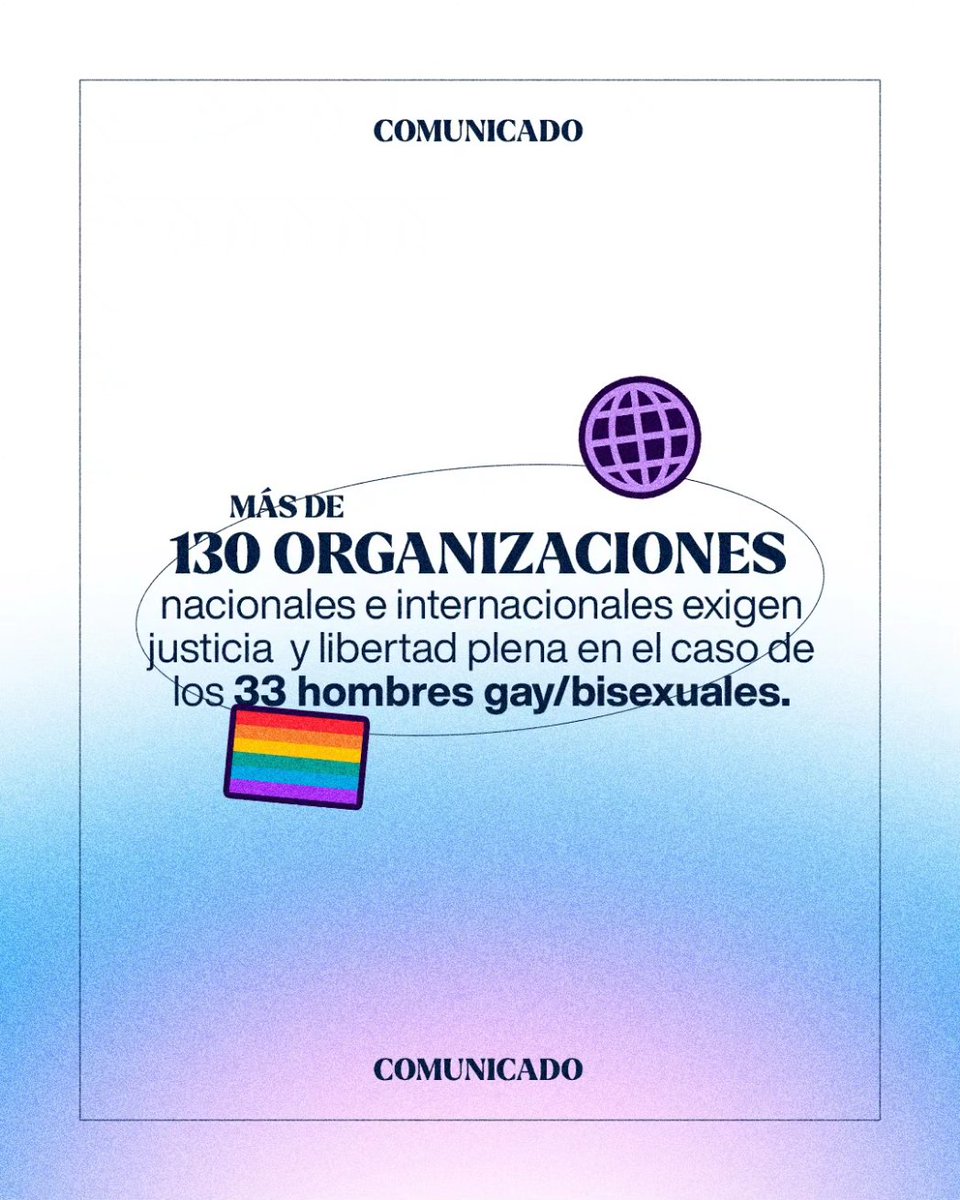 Venediver's tweet photo. Desde @Venediver nos unimos a las más de 100 asociaciones y organizaciones, nacionales e internacionales, que piden #Justicia en el #CasoDeLos33 🏳️‍🌈 https://t.co/GUBv0nIH7d