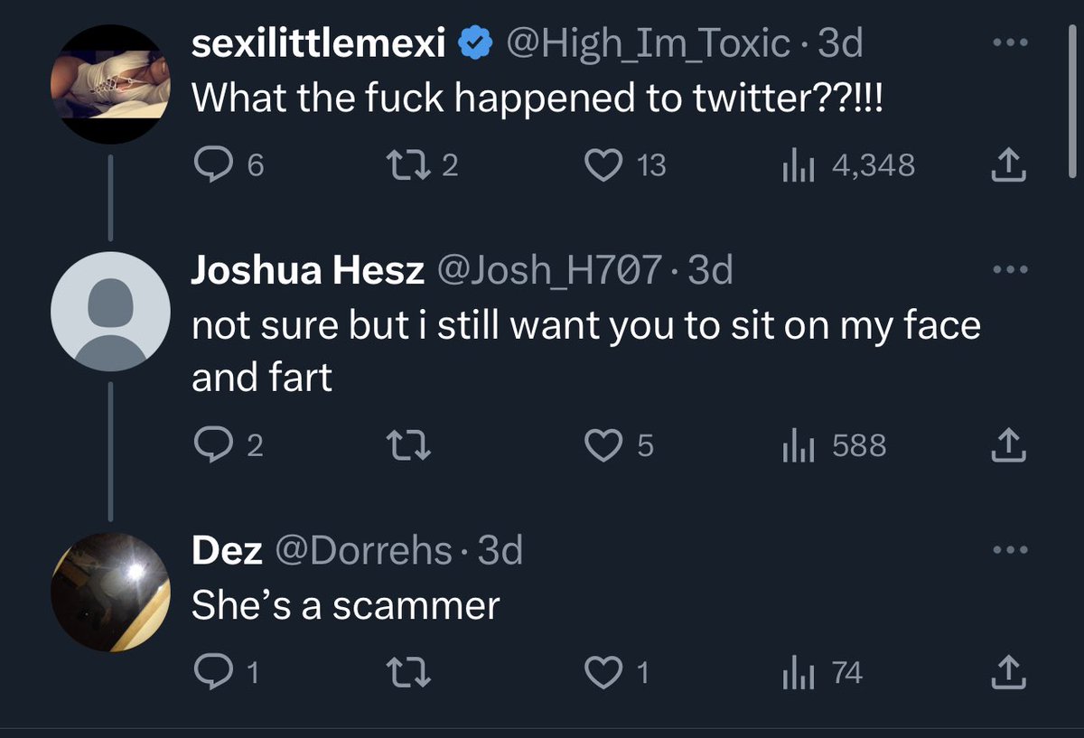 FFC4K's tweet photo. Message me if you have actual evidence that @High_Im_Toxic scammed you! People have been saying she’s scammed them for weeks and without evidence she’s just gaining more followers and buyers! https://t.co/xH3Qfvgxqk