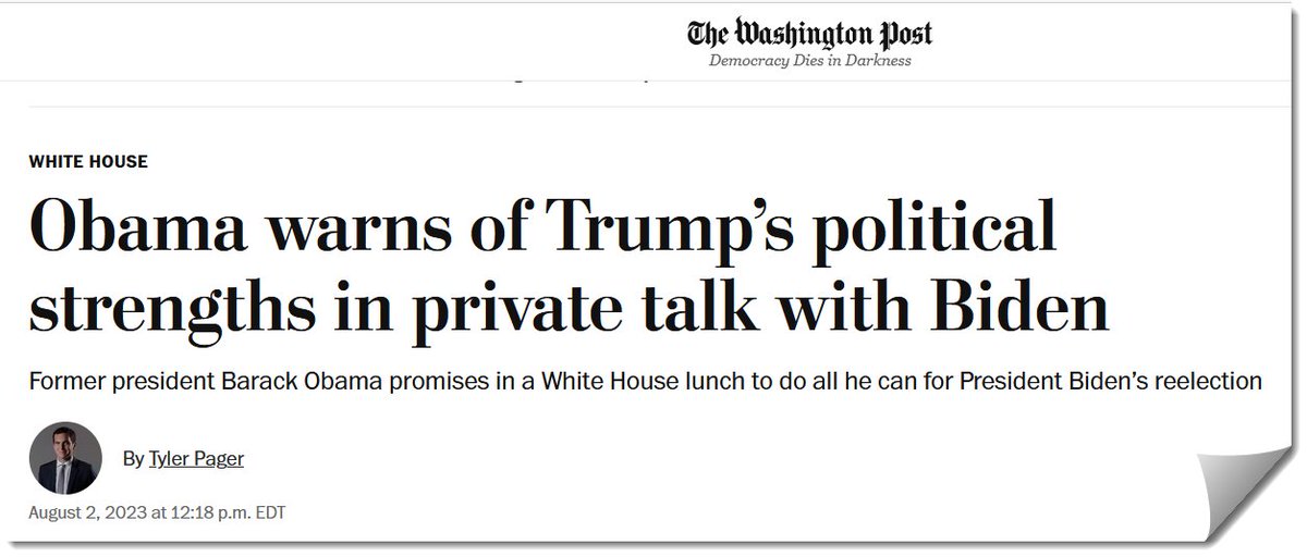 TrumpGirlOnFire's tweet photo. Obama warns of Trump’s political strengths in private talk with Biden
"concern about Donald Trump’s political strengths — including an intensely loyal following"
Now thats MAGA! ♥️
#TrumpGirlOnFire 🔥 https://t.co/BKS1cuqnjm