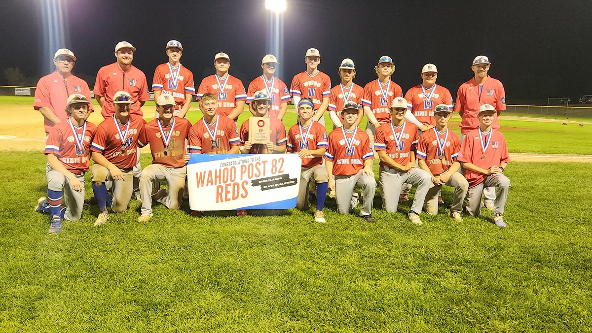 The season comes up short with a close 4-2 loss to Plattsmouth.     Congratulations on a great season and a State Runner-up finish to the <a href="/WahooLegionBall/">Wahoo State Bank Reds and Pharmacy Blues Baseball</a> Reds.  It's been an amazing summer of baseball!  Thank you players and parents!  See you next summer!