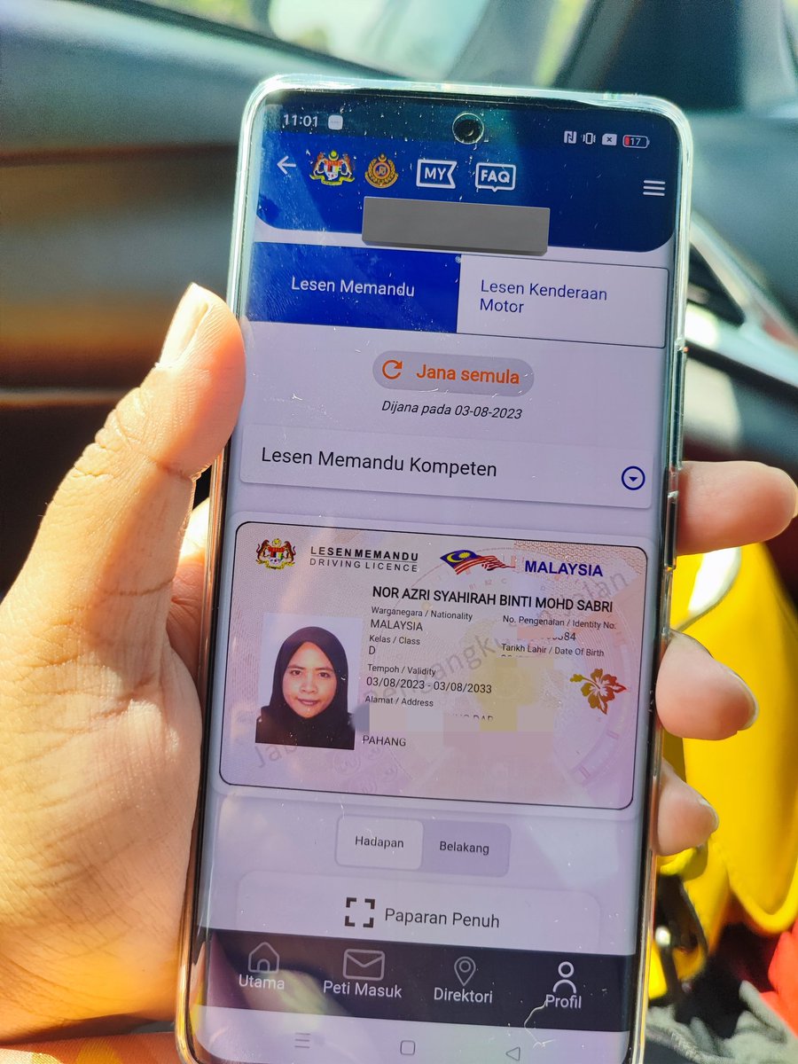 neyrashazeyra's tweet photo. Done renew 10 tahun walaupun tak pernah pun bawak kereta 😂

Beriye pegi pejabat POS nak renew today sekali abang tu cakap dah takdak kad fizikal dah dikkk untuk lesen. Hang install myjpj ja. https://t.co/d9i7mraSFs