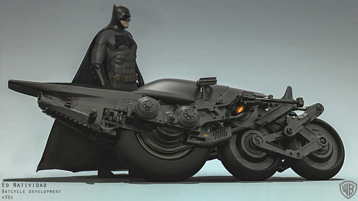 Another alternate design of Affleck's Batcycle by Ed Natividad for #TheFlashMovie