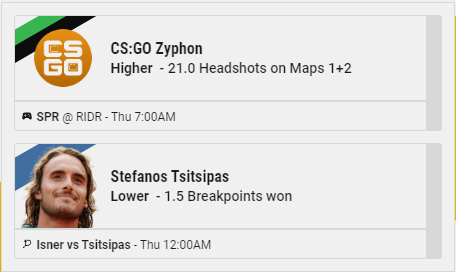 Ladder day 2! 
$15➡️$45
Zyphon is from me 
Stefanos from @Mellowbets 

#CSGO #FreePicks #gaming #Prizepicks #Locks #prizepickscsgo #prizepicksesports #esports #prizepickslocks #tennis #prizepickstennis