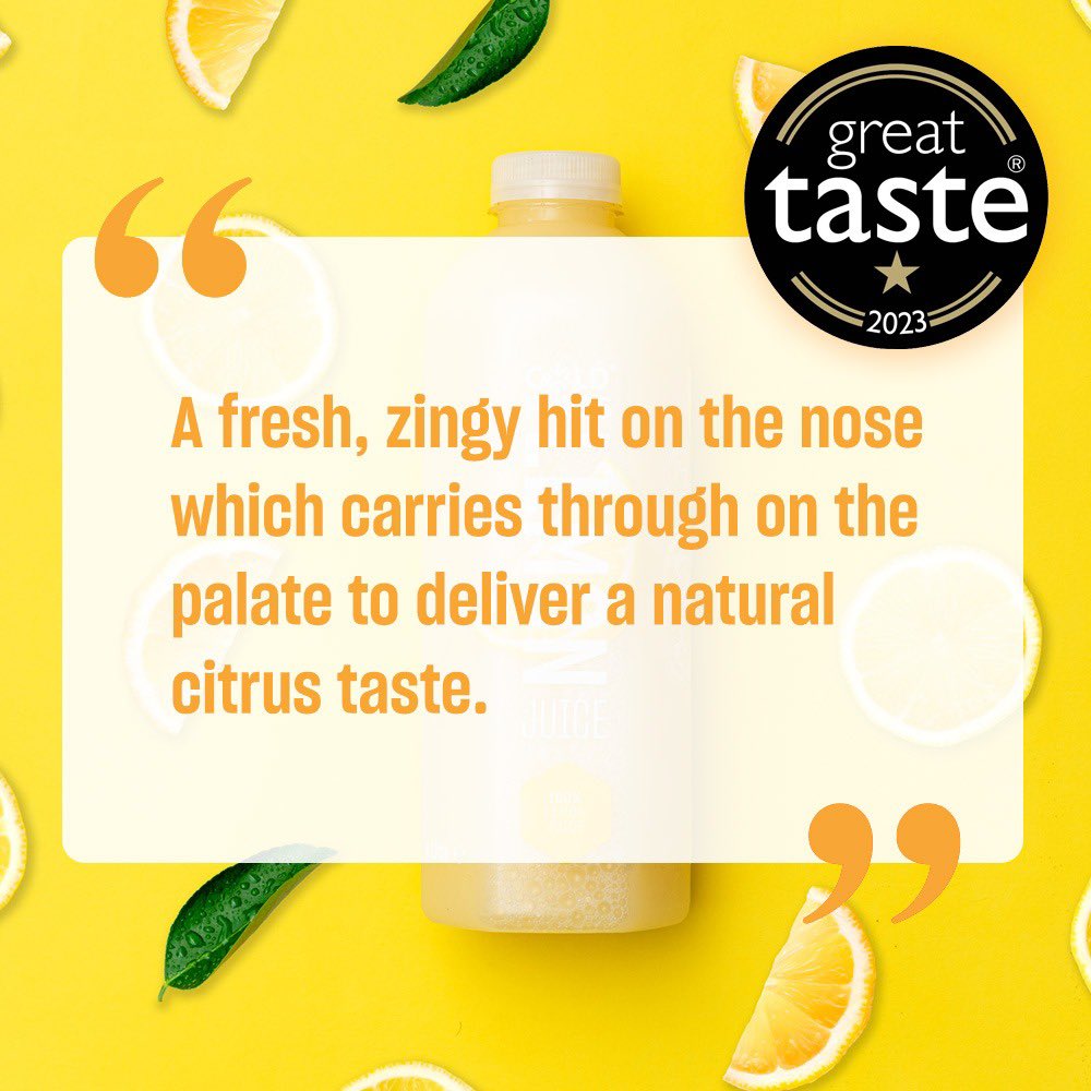 We are so proud to announce that we won TWO awards from The Great Taste Awards. Our best selling Pink Lady Apple Juice and our Lemon Juice.

#coldpress #greattaste2023
