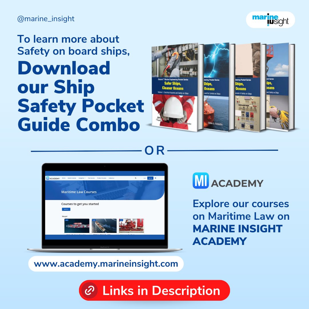 MarineInsight's tweet image. Difference between Document of Compliance and Safety Management Certificate from ISM Code.

Take our courses on maritime law on Marine Insight Academy! -  bit.ly/3PKCxUe 

Download our Ship safety combo pack ebook from our website - - bit.ly/44VhXVU 

#ISMCODE