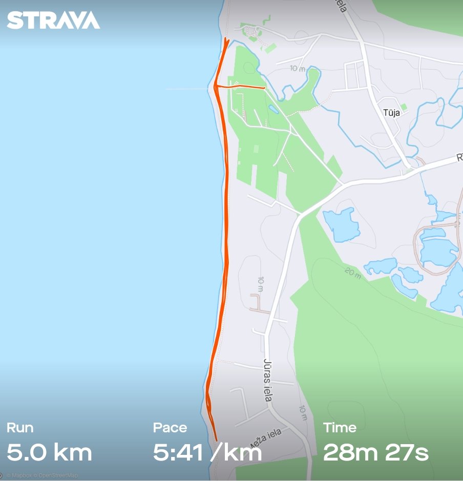 MillingtonSally's tweet photo. Morning 5km run.
Another beach run, fairly firm sand, nice temperature, and finished off with a dip in the sea. Lovely. Happy Thursday! 😀🏃‍♀️🇱🇻 #Tuja #Running https://t.co/7gol652wkO