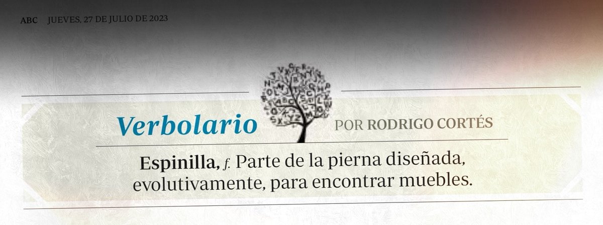 Verbolario's tweet photo. «Espinilla»; 27/jul/2023: voz n° MMCMII @rodrigocortes https://t.co/arQkgZsmpn