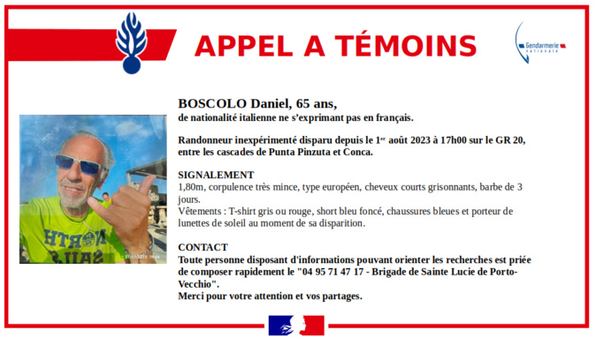 FTViaStella's tweet image. Le randonneur italien de 65 ans toujours recherché à #Conca.  #Corse #randonnée
france3-regions.francetvinfo.fr/corse/corse-du…