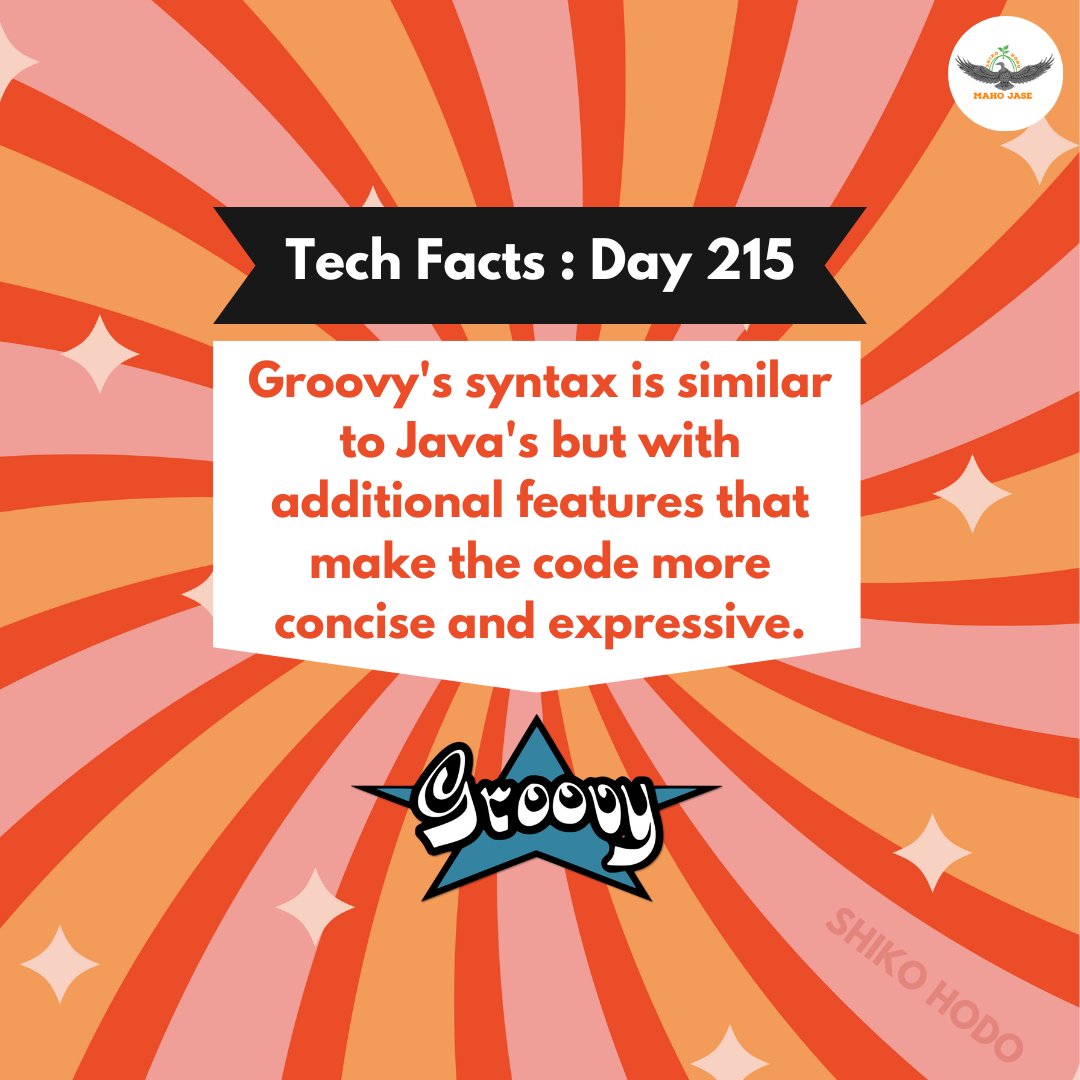 mahojase's tweet image. Tech Facts: Day 215
#groovy #groovyprogramming #groovyfacts #groovytechnical #coding #development #technicalcourse #coding #dailytechfacts #Mjit
