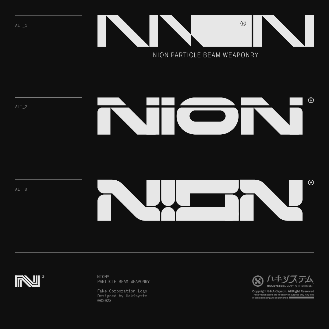 hakisystm's tweet photo. NION®
Particle Beam Weaponry
-

Fake Corporation Logo
Designed by @hakisystm 
_

[DM FOR COMMISSION OR COLLAB]

#logotype #logo #modern #modernlogo #futuristic #futuristiclogo #cyberpunk #cyberpunklogo #fakelogo https://t.co/OUDVLs4CVj