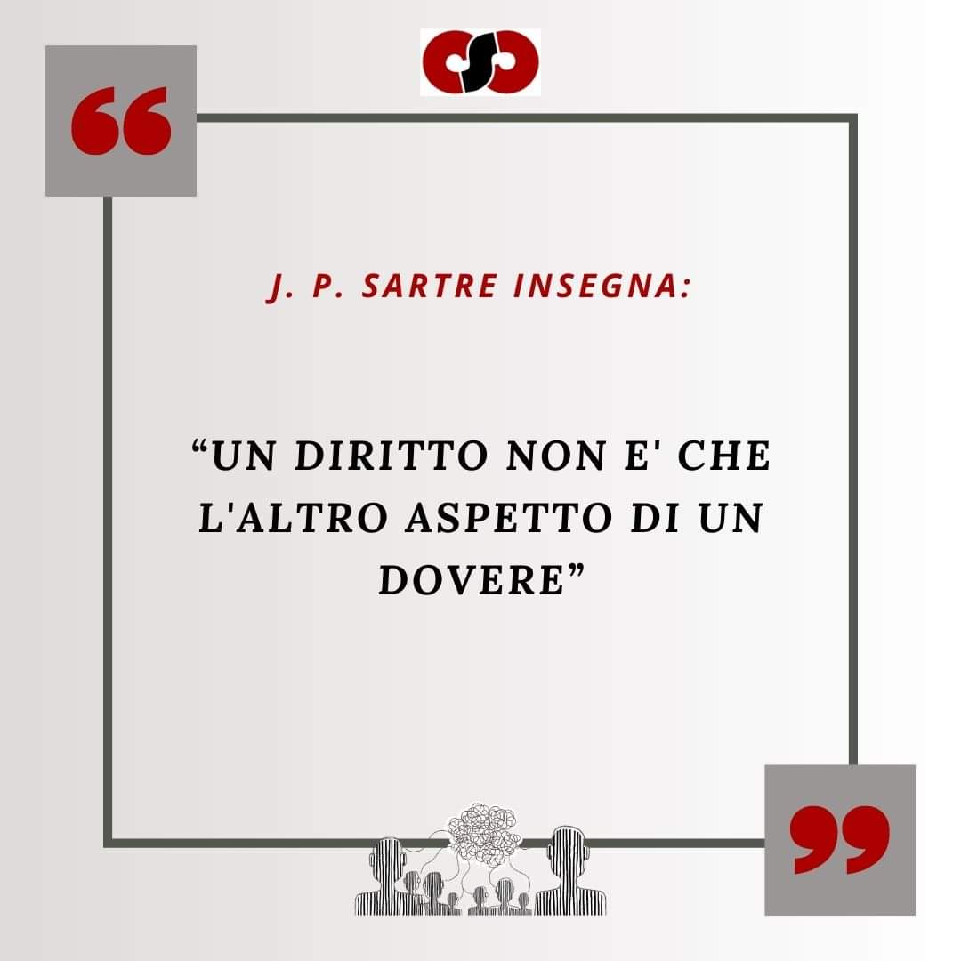 CriminologicomC's tweet image. 📍 Jean Paul Sartre insegna:

⚖️ "Un diritto non è che l'altro aspetto di un dovere".

 #csc #segui #relazione #sartre #diritti #doveri #centristudicriminologici