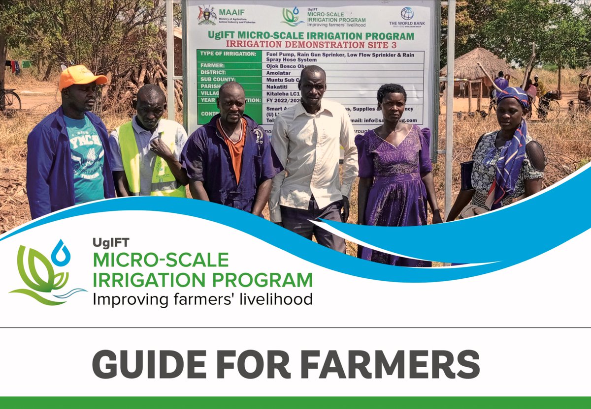 Interested in joining over 1000 farmers benefiting from the #UgIFT Micro-scale Irrigation Program that is implemented by Gov’t through MAAIF? 

Follow the link below for guides and all relevant information about the program.

Link: agriculture.go.ug/micro-scale-ir…

#IrrigationUG