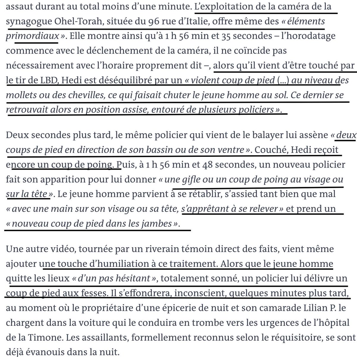 Affaire #Hedi: voilà pour la défense de quels faits immondes de nombreux policiers de France se sont mis en arrêt, avec le soutien actif du DGPN, du préfet de police de Paris et de la place Beauvau   

Source <a href="/lemondefr/">Le Monde</a>
