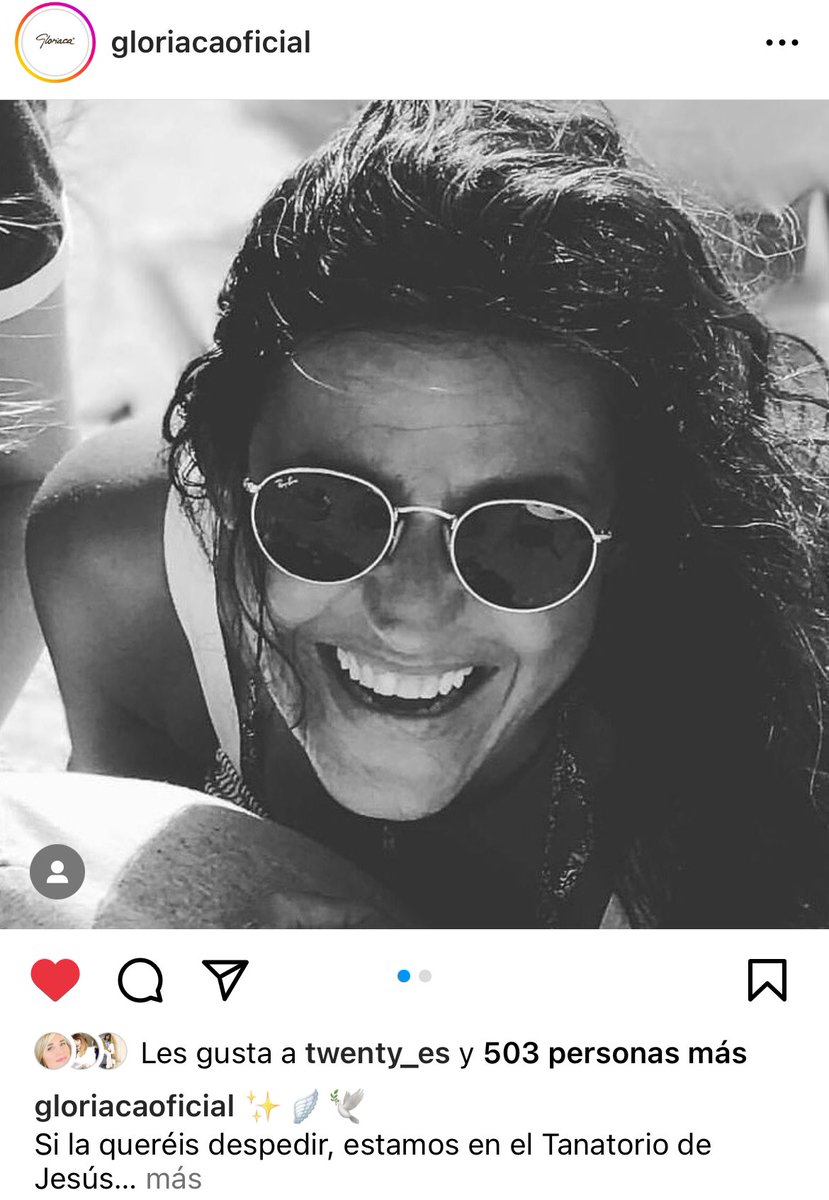 EJGS65's tweet photo. Una mañana muy triste. Descansa en paz Gloria 😞. Un abrazo grande a Susana y a toda la familia.
#gloriaca https://t.co/zU7FRXZo10