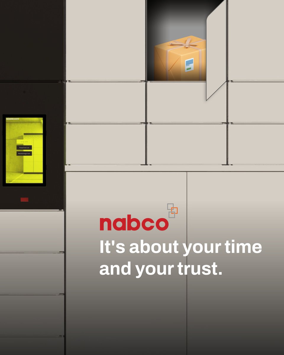 Nabco_UK's tweet image. These state-of-the-art parcel lockers were designed with your time and trust in mind. Our primary objective is to provide you with unparalleled convenience for parcel collection 24/7 while ensuring your parcels' security.
#nabco #retailsolutions #WeTransform #parcellockers