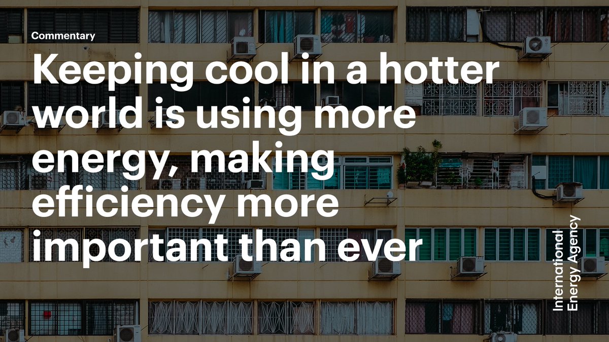 Fatih Birol (@fbirol) on Twitter photo The heatwaves experienced around the globe have major consequences for energy systems – driving up electricity demand & emissions
Major improvements in the energy efficiency of cooling equipment like air conditioners are urgently needed
More from <a href="/IEA/">International Energy Agency</a> ➡️ iea.li/44VyCZu The heatwaves experienced around the globe have major consequences for energy systems – driving up electricity demand & emissions
Major improvements in the energy efficiency of cooling equipment like air conditioners are urgently needed
More from <a href="/IEA/">International Energy Agency</a> ➡️ iea.li/44VyCZu