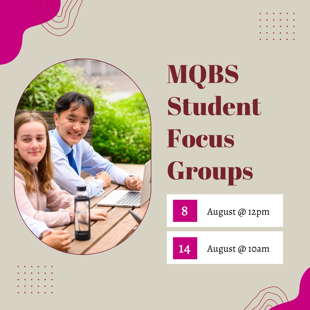 Would you like to help Macquarie Business School create an inclusive employability development unit? 

Come along to share your views and help us design a new 2nd year unit that is inclusive and accessible for all.

Follow the link below to register!
forms.gle/PCzXXM8q8HEyTe…