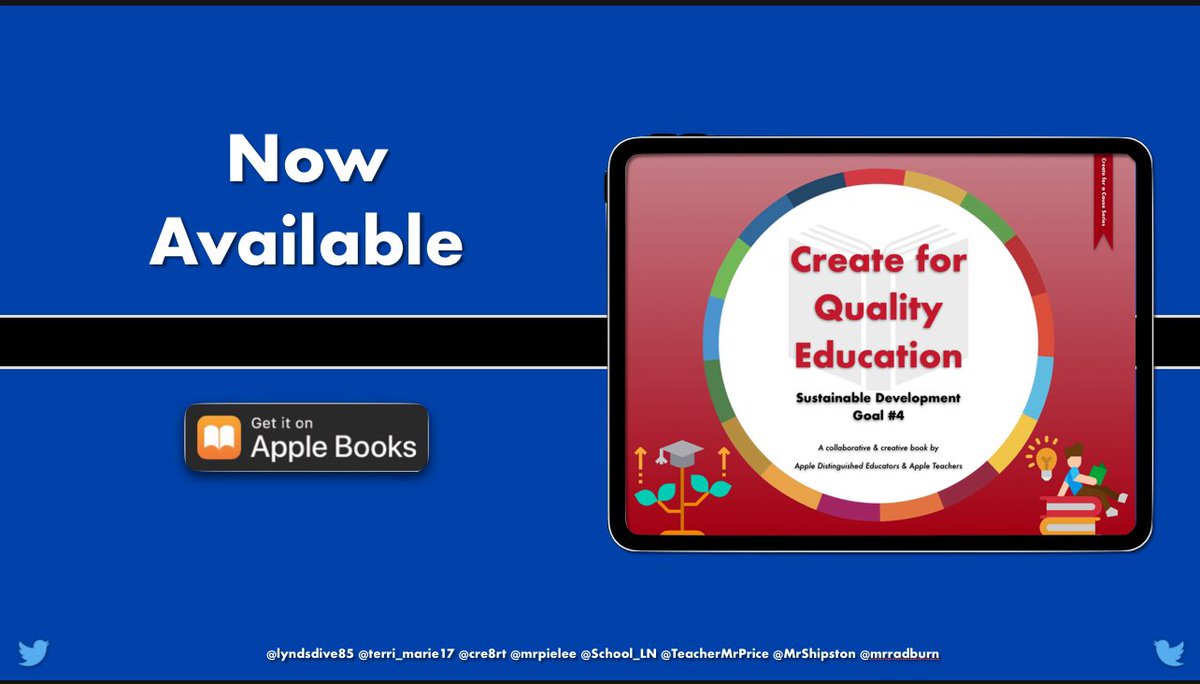 Create for a Cause (@causecreate) on Twitter photo Now available!
books.apple.com/us/book/create…
@mrpielee <a href="/MrShipston/">Nathan Shipston</a> #CreateforSDG #CreateforaCause #ADE2023 #AppleEDUcommunity Now available!
books.apple.com/us/book/create…
@mrpielee <a href="/MrShipston/">Nathan Shipston</a> #CreateforSDG #CreateforaCause #ADE2023 #AppleEDUcommunity