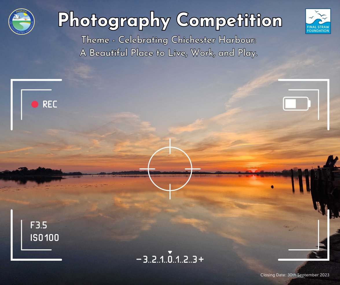 FriendsChiHarbr's tweet photo. Be inspired and share your passion for photograph, with our amateur photography competition.

Theme: ‘Celebrating Chichester Harbour’
Deadline: 30th September 

First Prize £500
Second Prize £250
Third Prize £200
Junior Prize £50

To enter, click on QR code https://t.co/LDRHJkDtQA