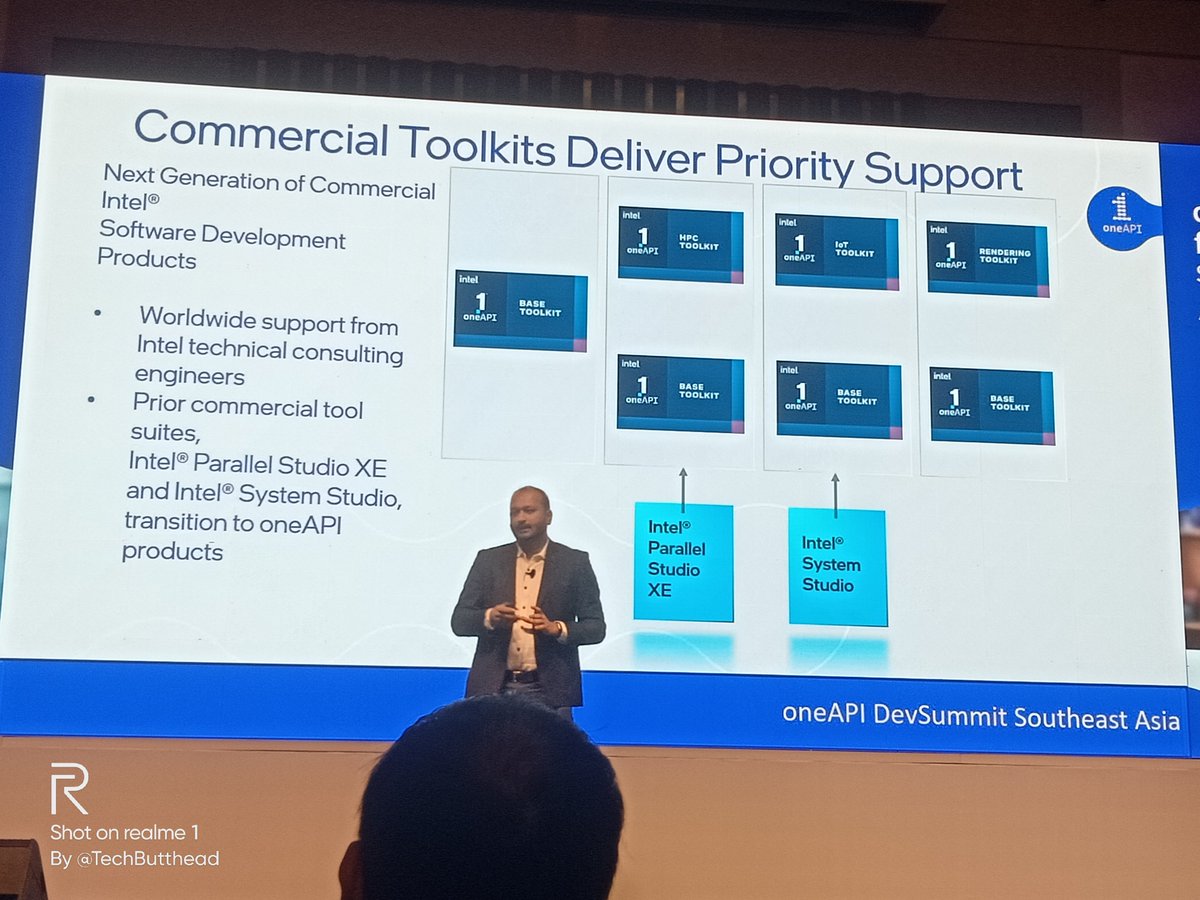 TechButthead's tweet image. What do we get with @IntelSoftware's Commercial Toolkits :- 

What else, We get #PrioritySupport :- 
:-)

1) @Intel's Worldwide Support from Intel Engineers,
2) Prior Commercial tool Suites Access

Etc....etc.......

(#OneAPI, #OneAPIDevSummitAPJ)
(@IntelIndia)
