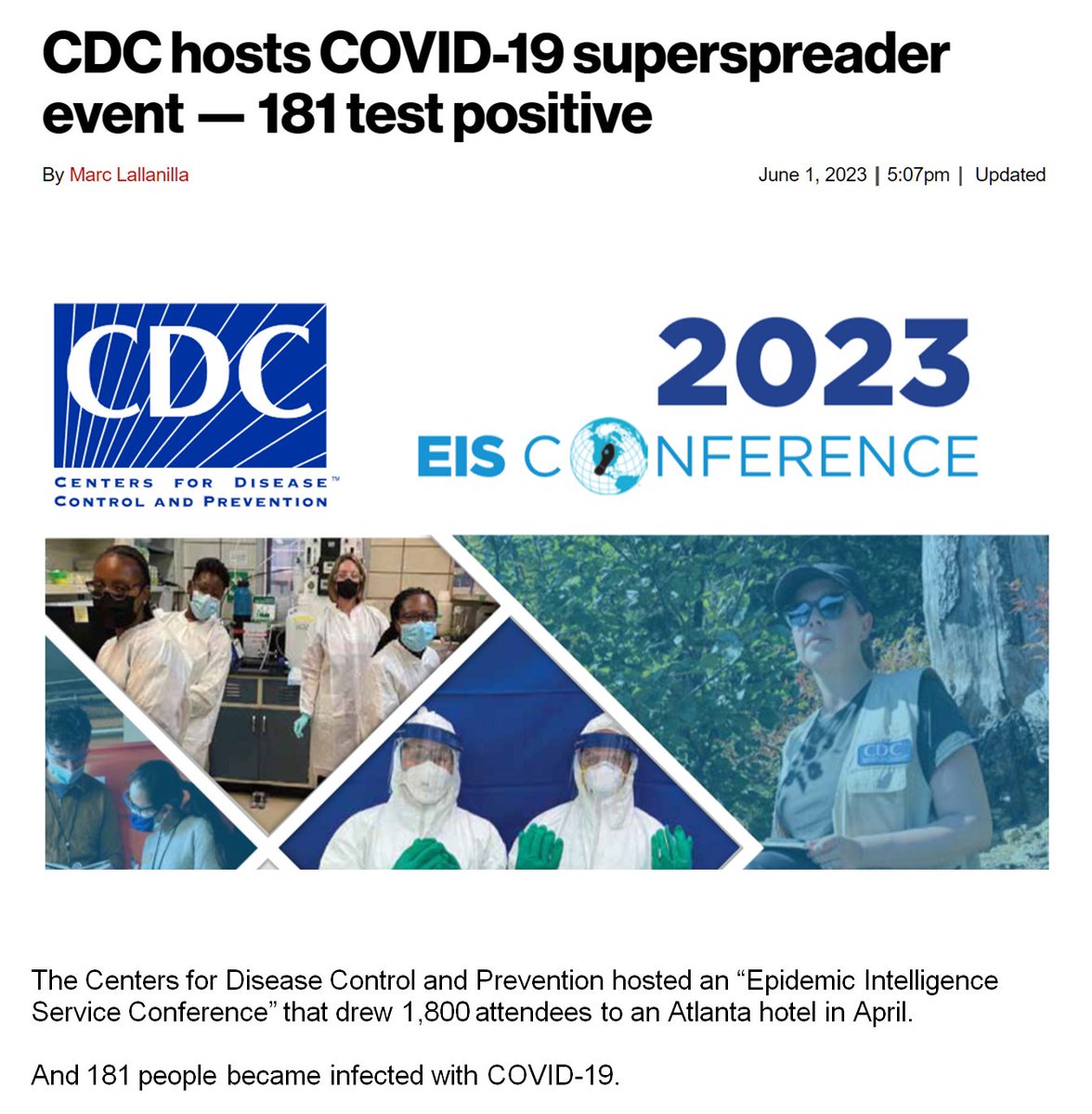_Science_Wins's tweet photo. @CDCDirector @CDCgov "We chatted about what makes CDC a special place to work..."
DOES hosting Superspreader Conferences ALSO makes the CDC a great place to work?
Hilariously, the CDC can't even practice what it preaches when it comes to #COVID mitigation.
#CovidIsAirborne #FixVentilation #MaskUp https://t.co/dOAbqCT4Dd