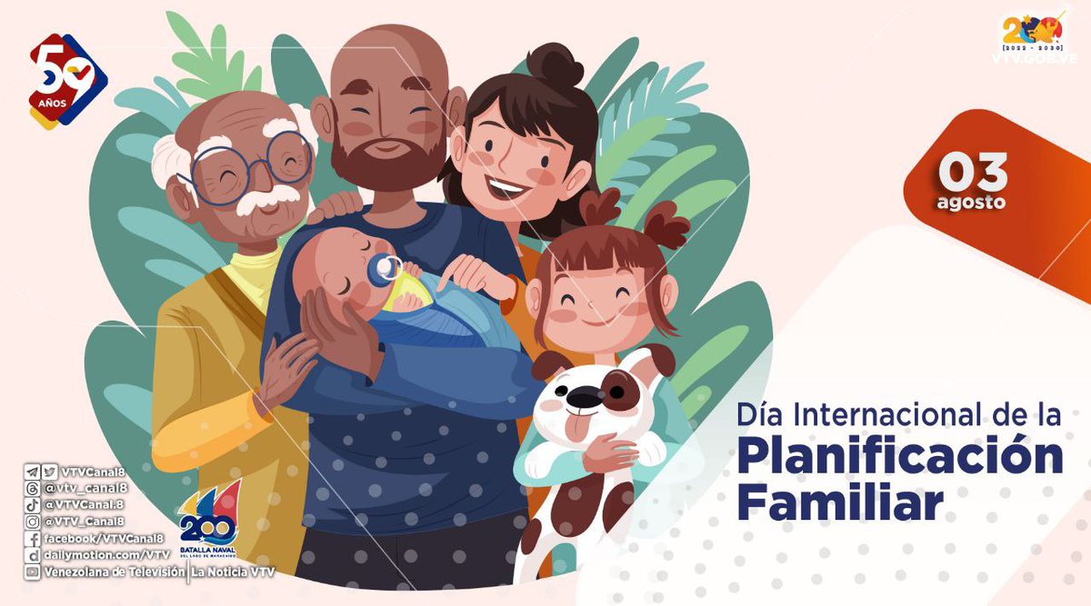 #EFEMÉRIDE🗓️| El Día Internacional de la Planificación Familiar es cada #03Ago y resalta la importancia del control de la natalidad, el uso de métodos anticonceptivos, así como la prevención y tratamientos de enfermedades de trasmisión sexual (ETS)

#03Ago