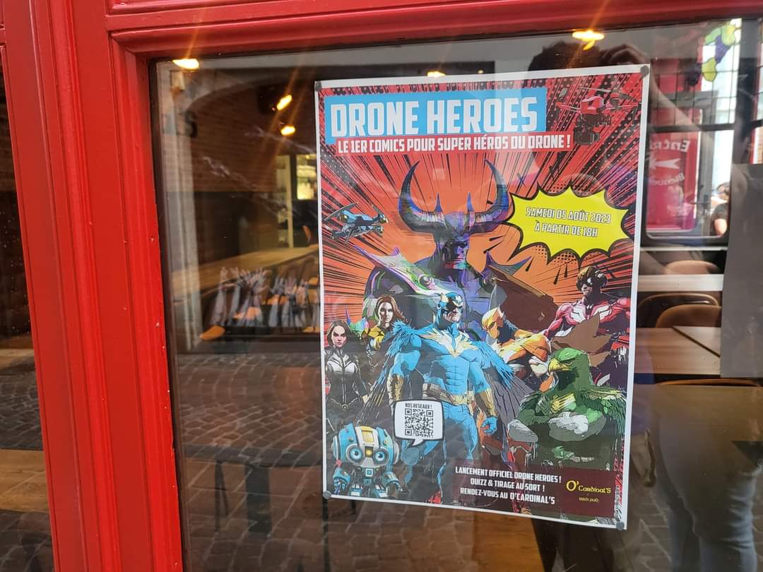 DroneProcess's tweet image. 🎉🦸‍♂️ Soirée Lancement Drone Heroes 🦸‍♀️🎉
📅 Samedi 5 août 2023, 18h, O’Cardinal’S Pub, #chambery 🚀🌌 
Commencez à lire le premier comic ➡️ bit.ly/44Z4ls2

#droneheroes #ComicNight #chambéry #Drone #comics #formation #Marvel #bd #soiree #JeuConcours