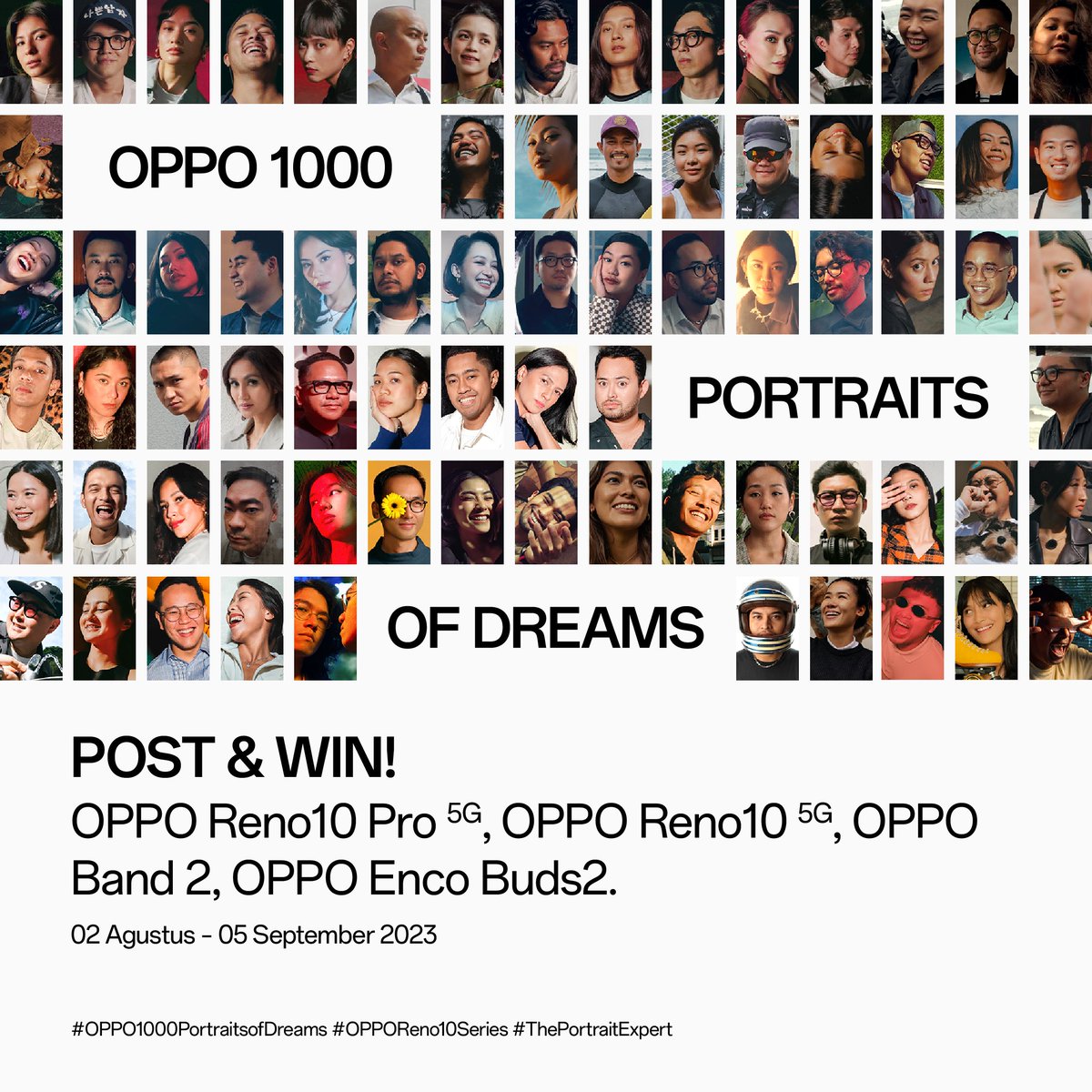 Sambut Hari Kemerdekaan Indonesia ke-78 dengan Portrait impian versimu!

Menangkan #OPPOReno10Series dan hadiah menarik dari OPPO!*

𝗜𝗸𝘂𝘁𝗶 𝗰𝗮𝗿𝗮𝗻𝘆𝗮 𝗱𝗶 𝘀𝗶𝗻𝗶:

⚈ Follow Twitter <a href="/OPPOIndonesia/">OPPO Indonesia</a>.
⚈ REPOST dan 💜 post ini.
⚈ Post foto Portrait diri yang kamu