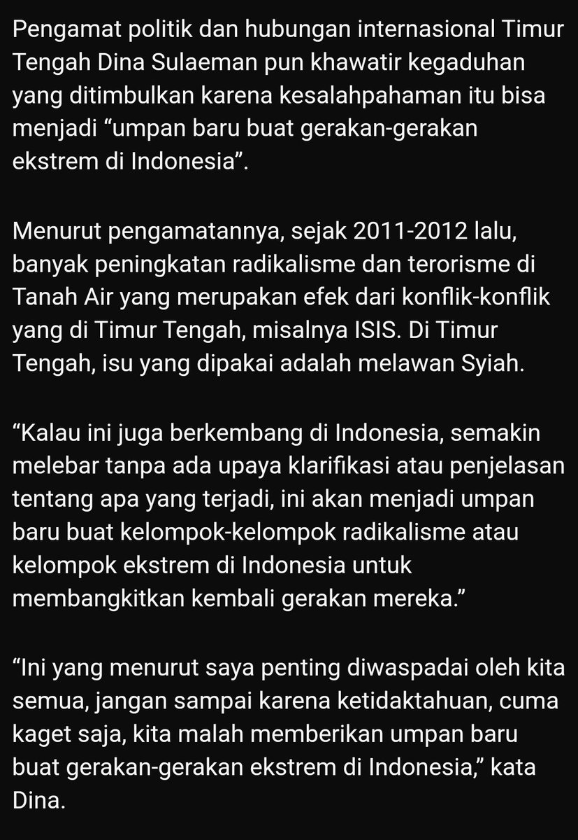 dina_sulaeman's tweet photo. Saya diwawancarai BBC Indonesia terkait video viral "ritual sesat" yang dituduhkan ke umat Muslim Syiah.

Menurut saya, tim reporter BBC sudah melakukan tugas jurnalismenya dengan sangat bagus. A must read article.

https://t.co/pIVzRCMZaL https://t.co/1wWghRjAdB