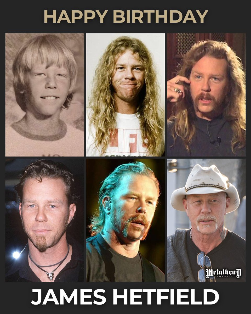 Join us in celebrating the 60th birthday of #JamesHetfield, the metal titan and riffmeister of #Metallica who continues to inspire the world with his endless energy and passion for music. Here's to a living legend!

#MetalheadCommunity