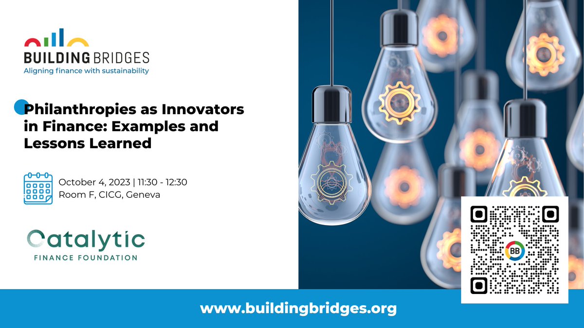 Join us on Oct. 4 at #BuildingBridges23 for a dynamic session on innovative finance vehicles created by non-profit organizations and supported by #philanthropies!
More details and registration:
buildingbridges.org/event/bb23-r20/