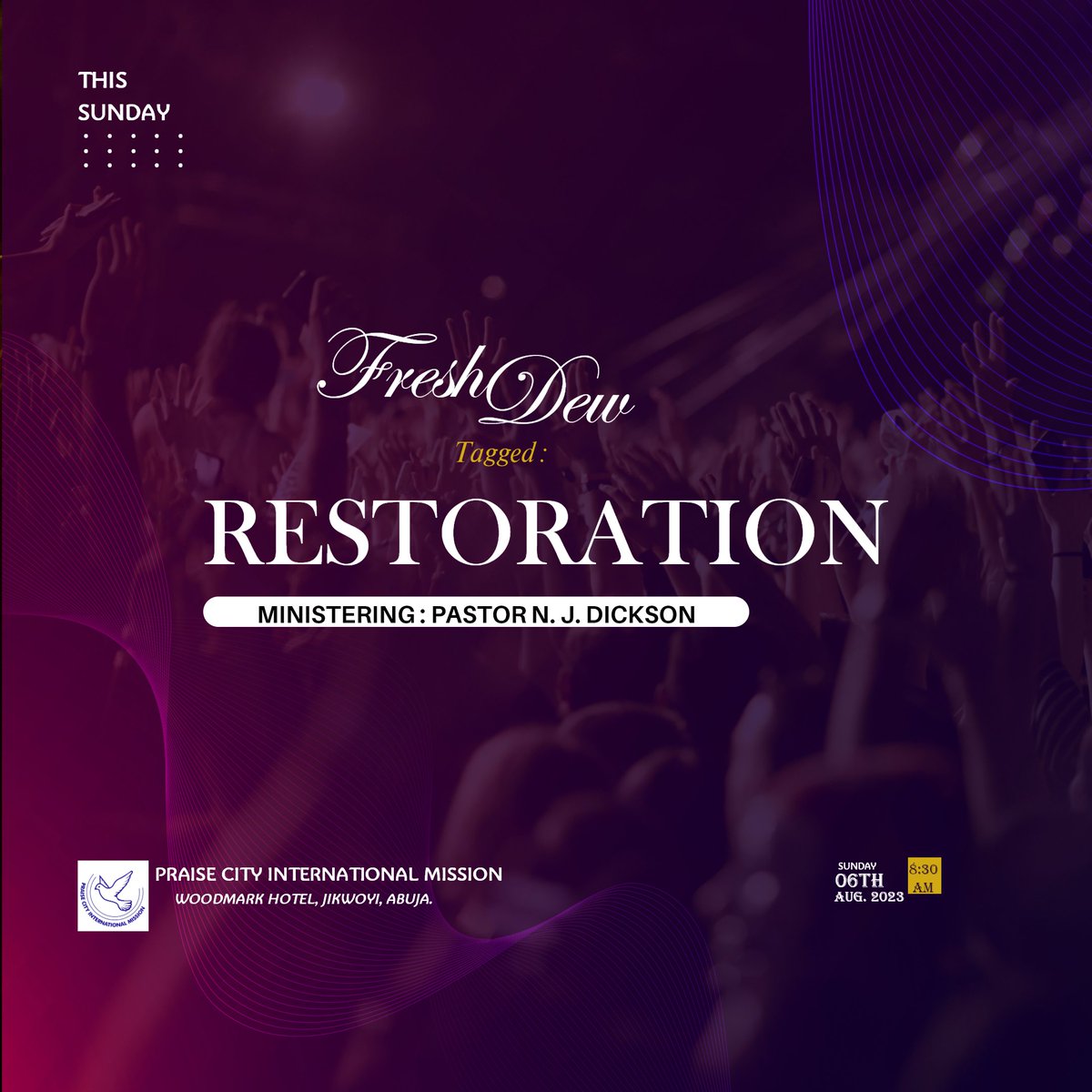 Praisecityabuja's tweet photo. The life of the believer is a life of inheritance and promises God has made to us. Thank God for His restoration plan for His people!

Time: 8:30am
Venue: Woodmark Hotel, Jikwoyi, Abuja.
 
#Church #restoration https://t.co/vvcMJ2QIv2