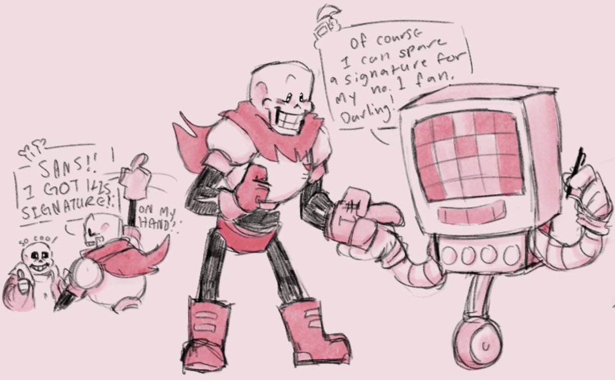 Day 146 of drawing Papyrus until he cameos in deltarune. I really like the fact hes on the Mettaton live from hotland poster!! Raahh hes so silly!! (He signed the foam hand if that wasn’t clear…)
#undertale #DELTARUNE