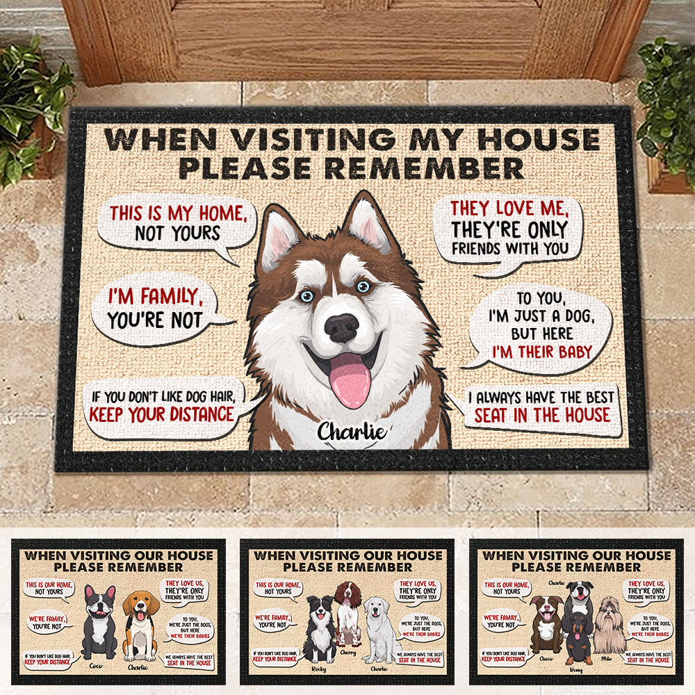 Customized doormat for dog lovers >> pawfecthouse.com/PD-Y063-KW Worldwide Shipping #dog #doglover #pet #homedecor #decoration