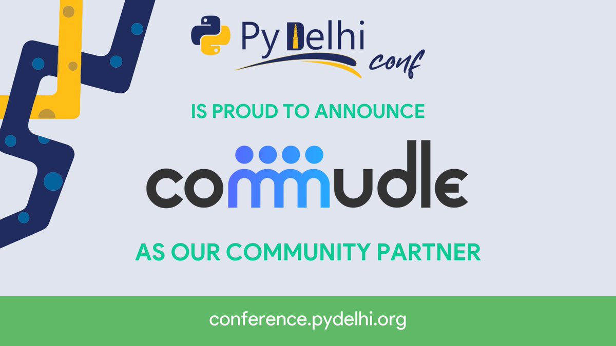 PyDelhi's tweet photo. We are thrilled to announce that PyDelhi Conf has partnered with @commudle as our official community partner! 🤝🌟

Learn more at https://t.co/RuMx5DG8oF https://t.co/Hu3gJWnDFh