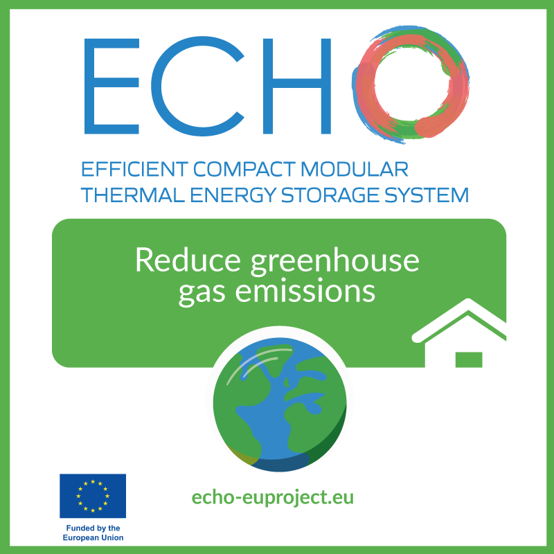echo_euproject's tweet photo. The #ECHO Project will provide innovative, compact, and smart #TES solutions for space heating, cooling, and hot tap water production. Our use of thermochemical materials ensures long-lasting and efficient thermal energy storage, reducing greenhouse gas emissions. 🌡️💧💡 https://t.co/XGUWYQE7Oz