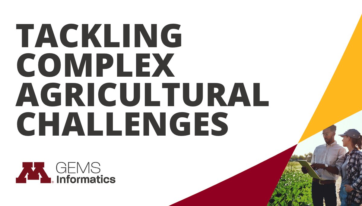 In our line of work, concepts like "precision farming", "farm management software" &amp; "agricultural data" crop up all the time. The GEMS Informatics team tackles complex agricultural challenges &amp; provides top-notch solutions for the Agri-sector. Learn more gems.umn.edu